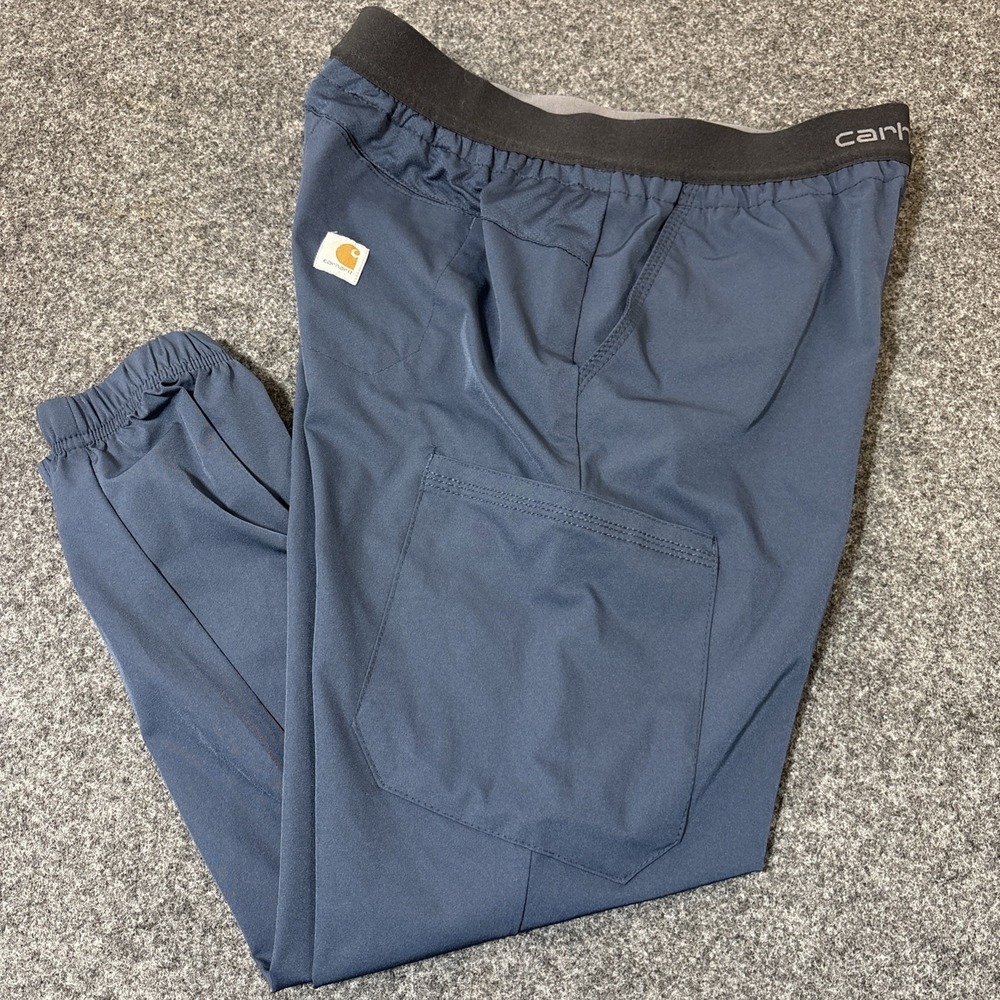 Carhartt Liberty Force Scrub Joggers Mens Small Gray C54106 Cargo Stretch Pants